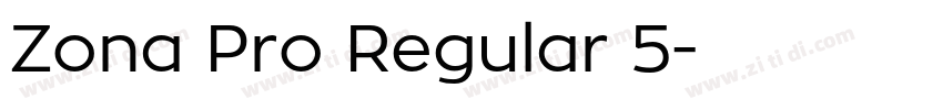 Zona Pro Regular 5字体转换